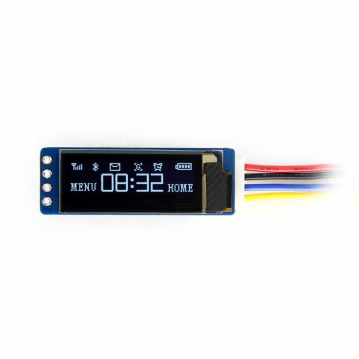OLED дисплей 128x32px 0.91 дюйм, IIC, монохромный белый0